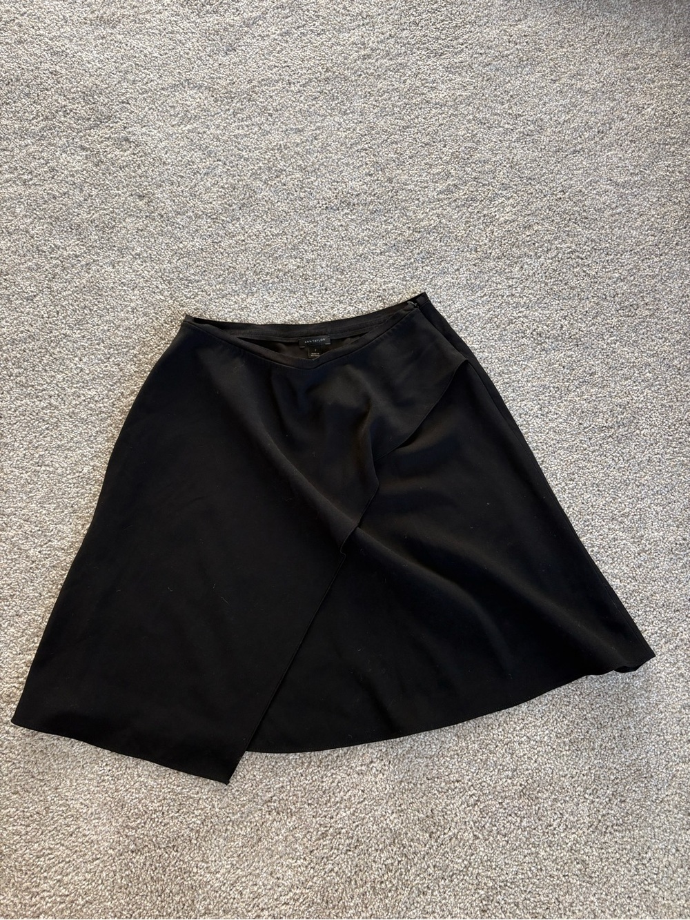 Ann Taylor Black A-Line Wrap Skirt